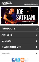 image of D'Addario & Company Wins 2012 Best Manufacturing Mobile Website Mobile WebAward for D'Addario Strings Mobile Site
