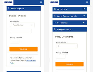 image of GEICO Wins 2015 Best Insurance Mobile Website Mobile WebAward for GEICO Express Web