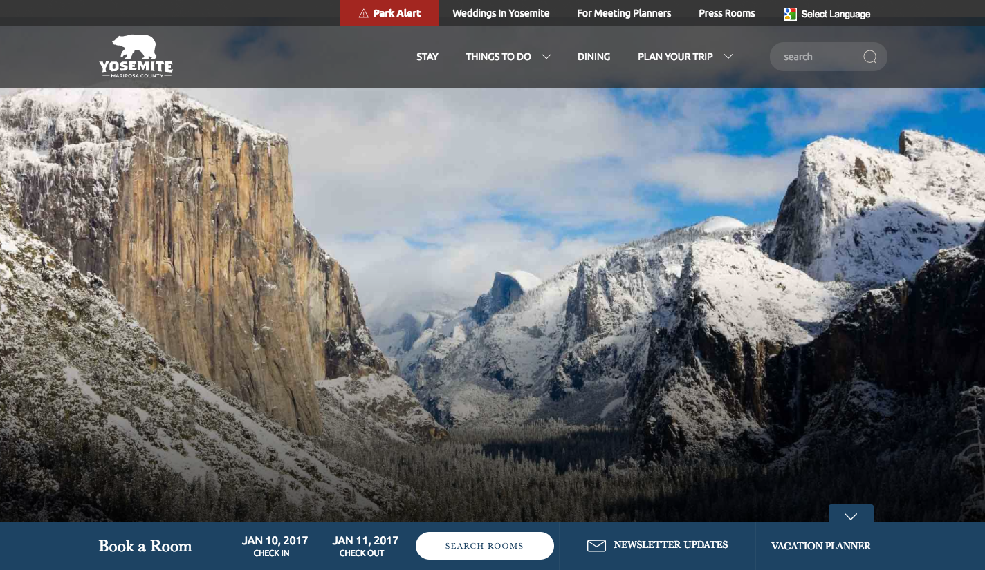 image of Noble Studios Wins 2016 Best Travel Mobile Website Mobile WebAward for Yosemite / Mariposa County Tourism Bureau