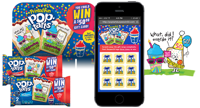 image of Miron Communications Wins 2016 Outstanding Mobile Website Mobile WebAward for Kellogg's Pop Tarts It's A Crazy Good Slurpee 50 Scratch 'N Win Game 