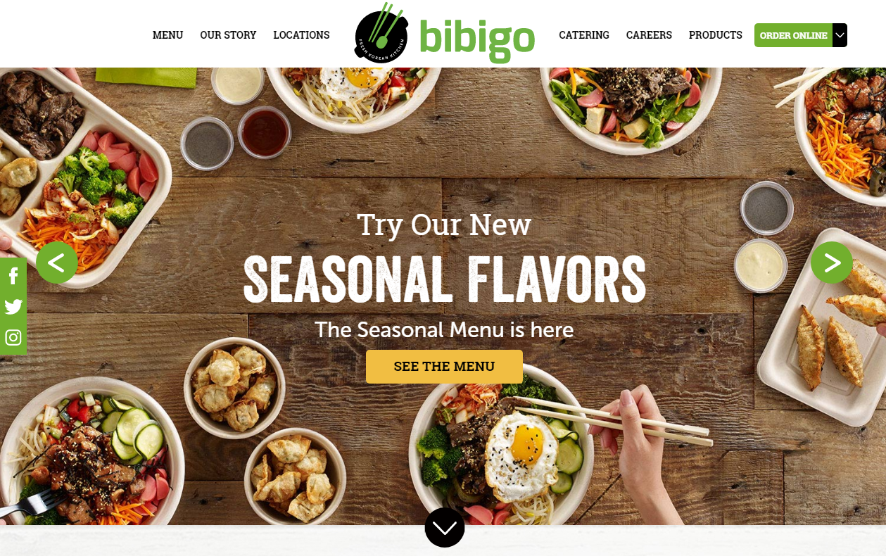 image of DreamBox Creations - Bibigo Fresh Korean Kitchen Wins 2017 Best Restaurant Mobile Website Mobile WebAward for Bibigo Fresh Korean Kitchen 