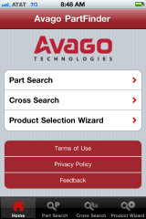 image of Avago Technologies Wins 2012 Best Technology Mobile Application Mobile WebAward for Avago PartFinder Mobile
