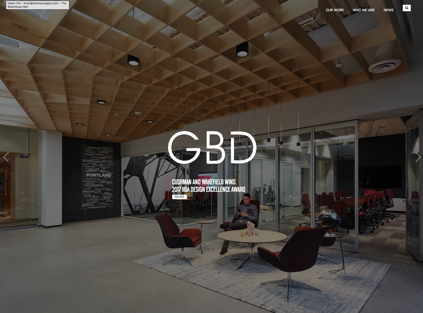 image of Brewhouse Media Wins 2017 Best Architecture Mobile Website Mobile WebAward for GBD Architects Website