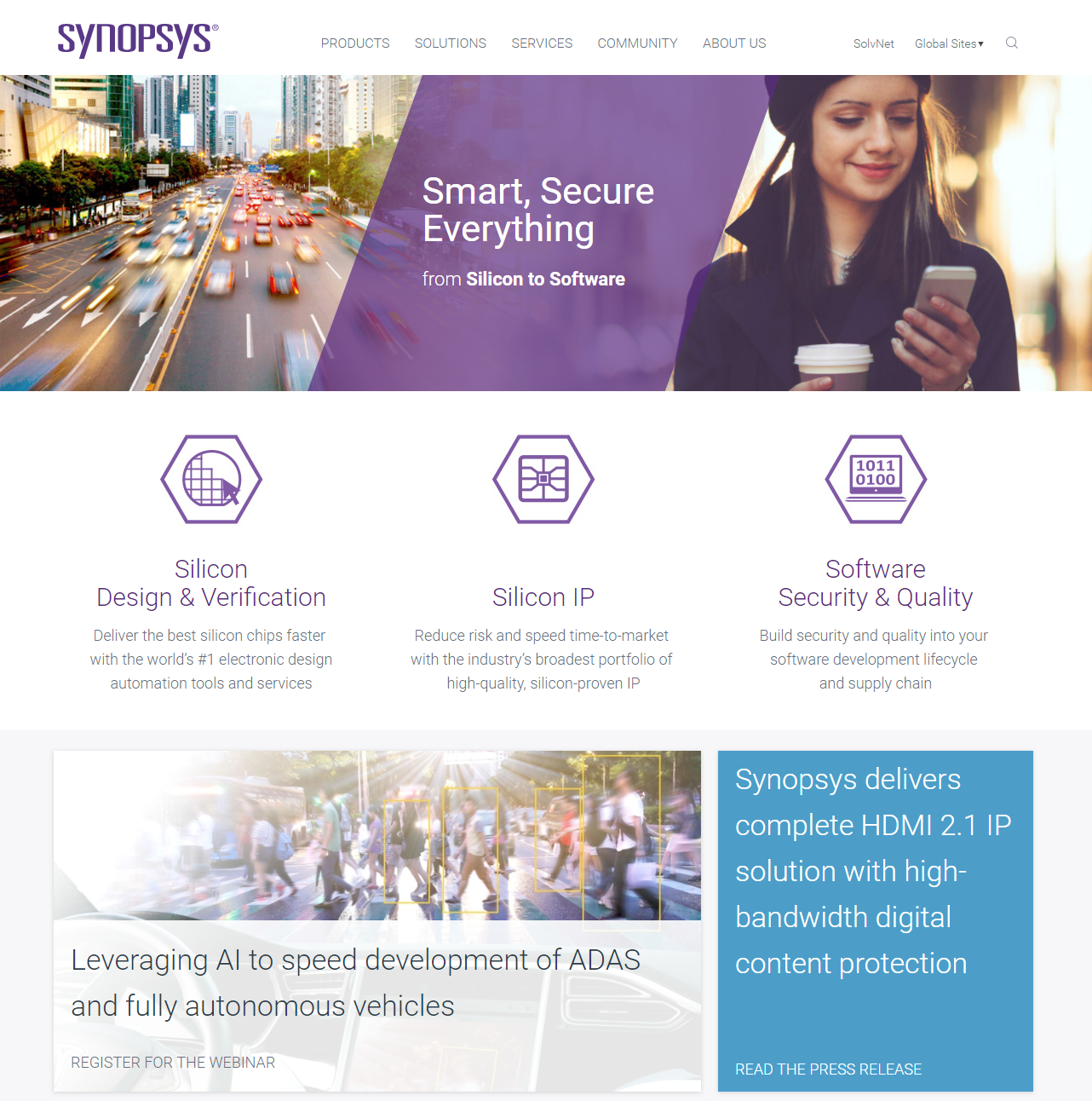 image of Synopsys Digital Marketing Team Wins 2017 Best Electronics Mobile Website Mobile WebAward for Synopsys.com