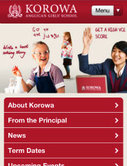 image of Brightlabs Wins 2012 Best School Mobile Website Mobile WebAward for Korowa 
