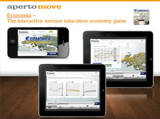 image of Aperto Move / Aperto AG Wins 2012 Best Credit Union Mobile Application Mobile WebAward for Economia - The interactive serious education economy game