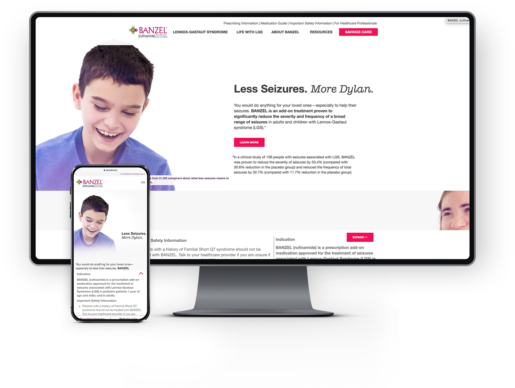 image of Patients & Purpose Wins 2019 Best Pharmaceuticals Mobile Website Mobile WebAward for Love Less Seizures