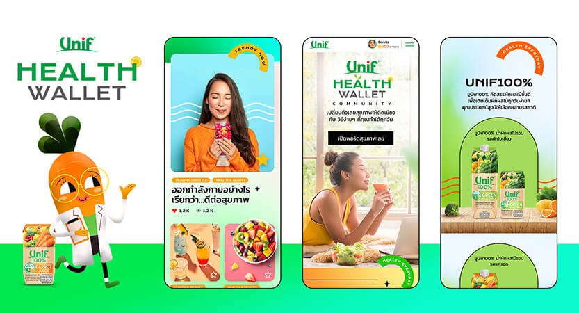 image of Uni - President (Thailand) and Mirum (Thailand) Wins 2021 Best Beverage Mobile Website Mobile WebAward for Unif Health Wallet Digital Community