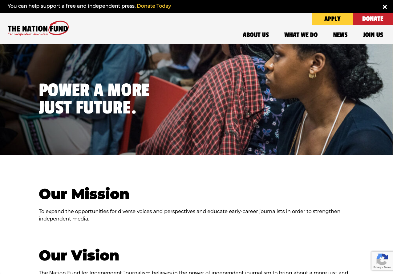 image of The Nation Wins 2021 Best School Mobile Website Mobile WebAward for The Nation Fund