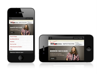 image of Red Clay Interactive Wins 2012 Best Events Mobile Website Mobile WebAward for Verizon Wireless Amphitheatre Mobile