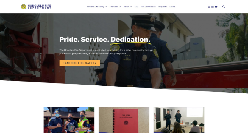 image of Honolulu Fire Department & NIC Hawaii Wins 2021 Outstanding Mobile Website Mobile WebAward for Honolulu Fire Department Website