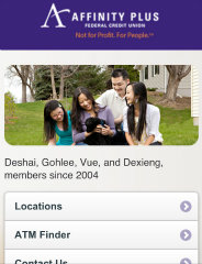image of Risdall Advertising Agency Wins 2013 Best Credit Union Mobile Website Mobile WebAward for Affinity Plus Federal Credit Union