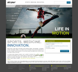image of Stryker Digital PlatformsTeam  Wins 2014 Best Health Care Mobile Website, Best Medical Equipment Mobile Website Mobile WebAward for Stryker Sports Medicine Microsite