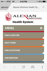 image of Alexian Brothers Health System Wins 2014 Best Healthcare Provider Mobile Website Mobile WebAward for Alexian Brothers Health System/ CareTech Solutions