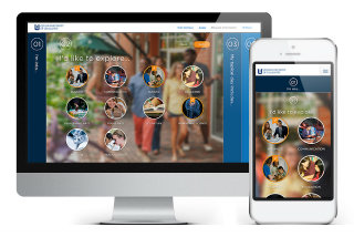 image of Noble Studios Wins 2014 Best University Mobile Website, Best of Show Mobile Website Mobile WebAward for Queens University of Charlotte Personalized Tour