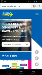image of TransLink Wins 2014 Best Transportation Mobile Website Mobile WebAward for TravelSmart