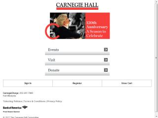 image of iMedia and Carnegie Hall Wins 2012 Best Arts Mobile Website Mobile WebAward for Carnegie Hall Mobile Website