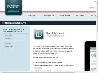 image of  Vérité, Inc. and Bard Access Systems Wins 2012 Best Medical Equipment Mobile Application Mobile WebAward for Bard Access Systems 