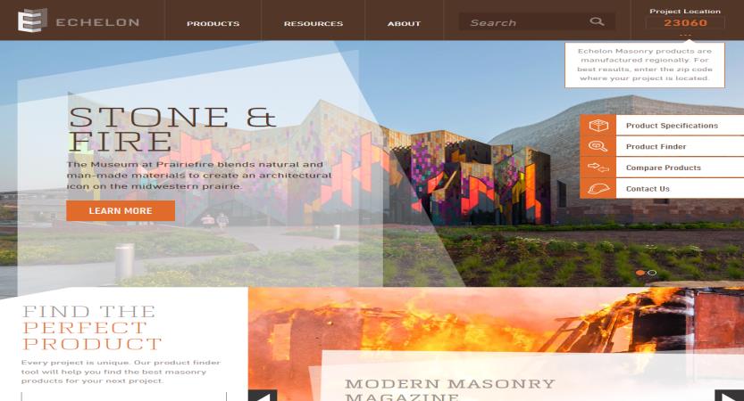 image of Nebo Agency Wins 2017 Best B2B Mobile Website Mobile WebAward for Echelon Design