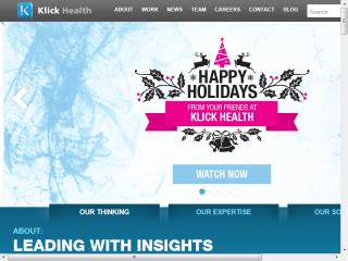 image of Klick Health Wins 2014 Best Marketing Mobile Website Mobile WebAward for Klick Health Website