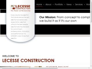 image of Atomic Design Wins 2013 Best Construction Mobile Website Mobile WebAward for Lecesse Construction
