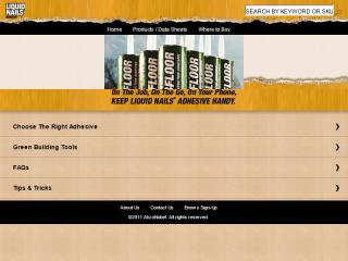 image of hfa / LIQUID NAILS Adhesive Wins 2012 Best Construction Mobile Website Mobile WebAward for LIQUID NAILS Mobile Site