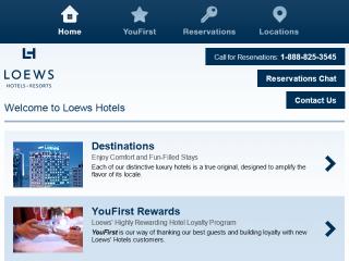 image of HeBS Digital Wins 2012 Best Hotel and Lodging Mobile Website, Best of Show Mobile Website Mobile WebAward for Loews Hotels Mobile Website